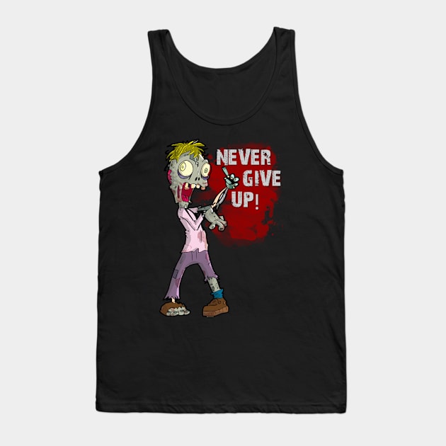 Zombies never give up! Tank Top by Mascots2Go